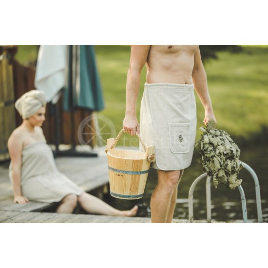 Half-linen men's sauna apron